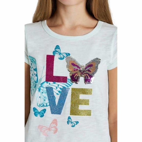 Vigoss Youth 3-pack Tees Love Butterflies Hearts - Picture 3 of 8
